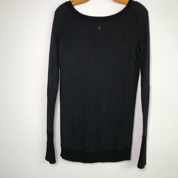 LULULEMON WOMENS SWEATER Black 100% WOOL REVERSIBLE PULLOVER 8 - Picture 8 of 12